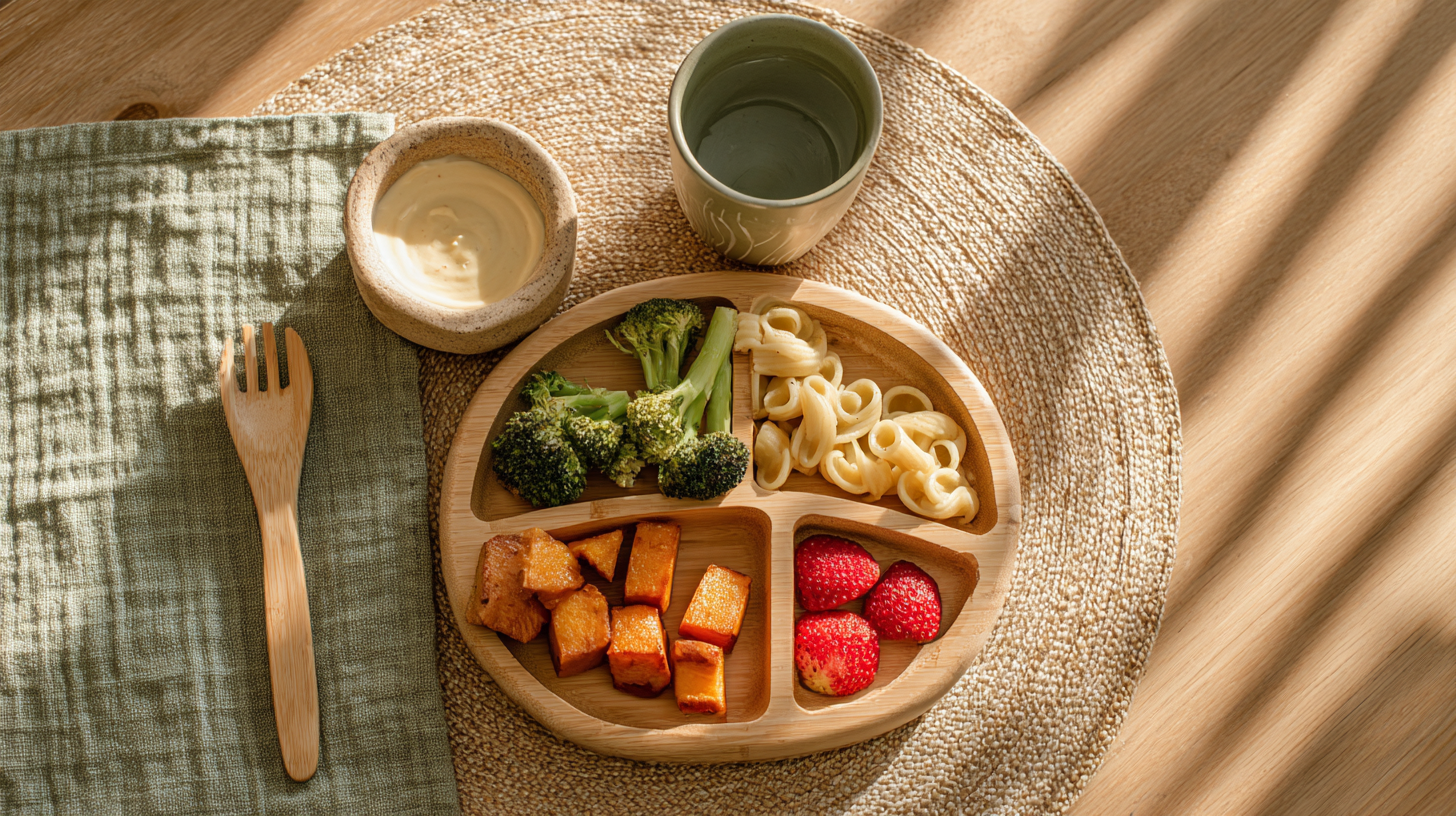 Balanced plate showing nutritional variety for toddlers during food jag phase