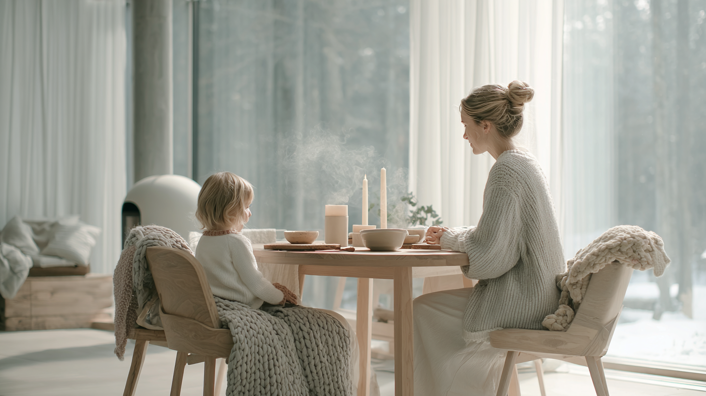 Parent and speech therapist working together with child during mealtime therapy session