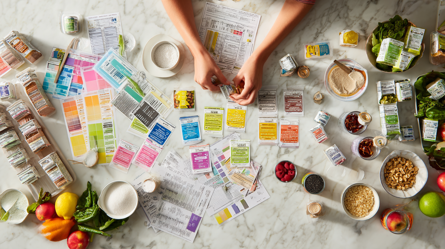 Interactive grocery shopping activity with children learning to compare nutrition labels and make healthy food choices