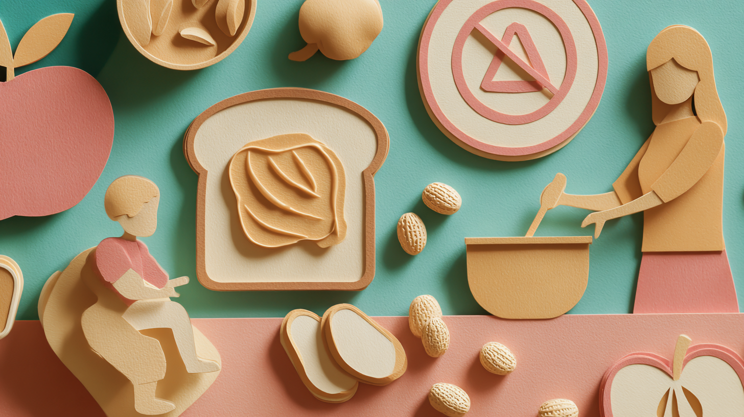 Parent preparing healthy nut butter snacks for children with safety in mind