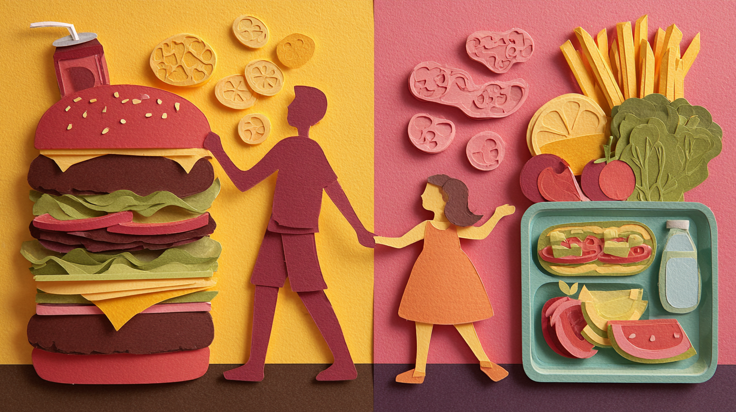 Comparison of healthy and unhealthy fast food options for families