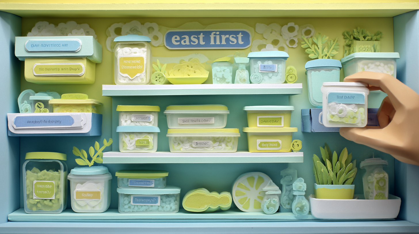 Family safely storing leftover meals in labeled containers in modern kitchen