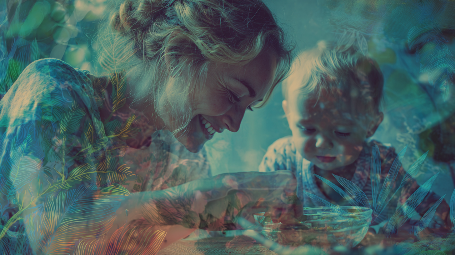 Parent and baby sharing a joyful mealtime moment, exemplifying trust and connection through feeding