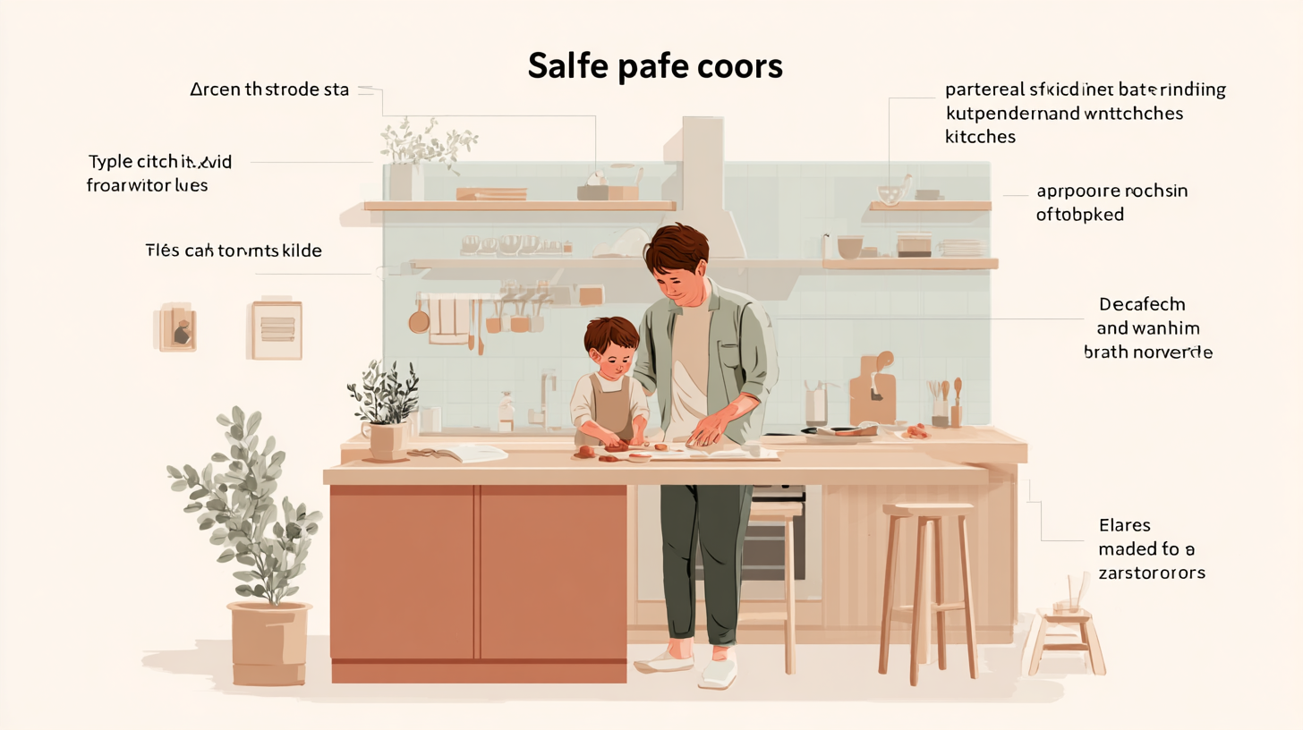 Parent teaching child safe kitchen skills with proper supervision and age-appropriate tasks