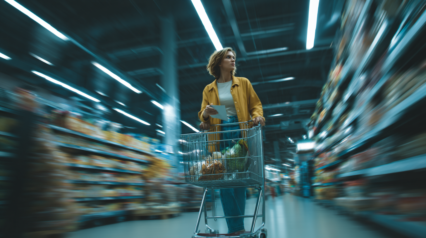 Teenager learning to make smart grocery choices within a budget while shopping independently