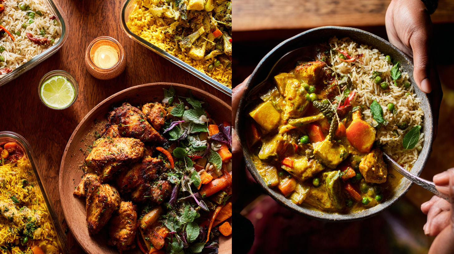 Creative leftover transformation showing colorful repurposed meals and innovative cooking strategies