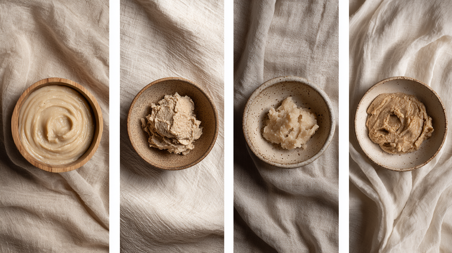 Four stages of food texture progression showing safe food shapes from strips to smaller pieces
