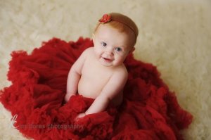 baby christmas photo idea minimal accessories 