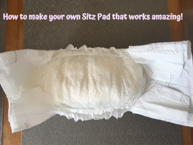 How to make your own Sitz Pad that works amazing