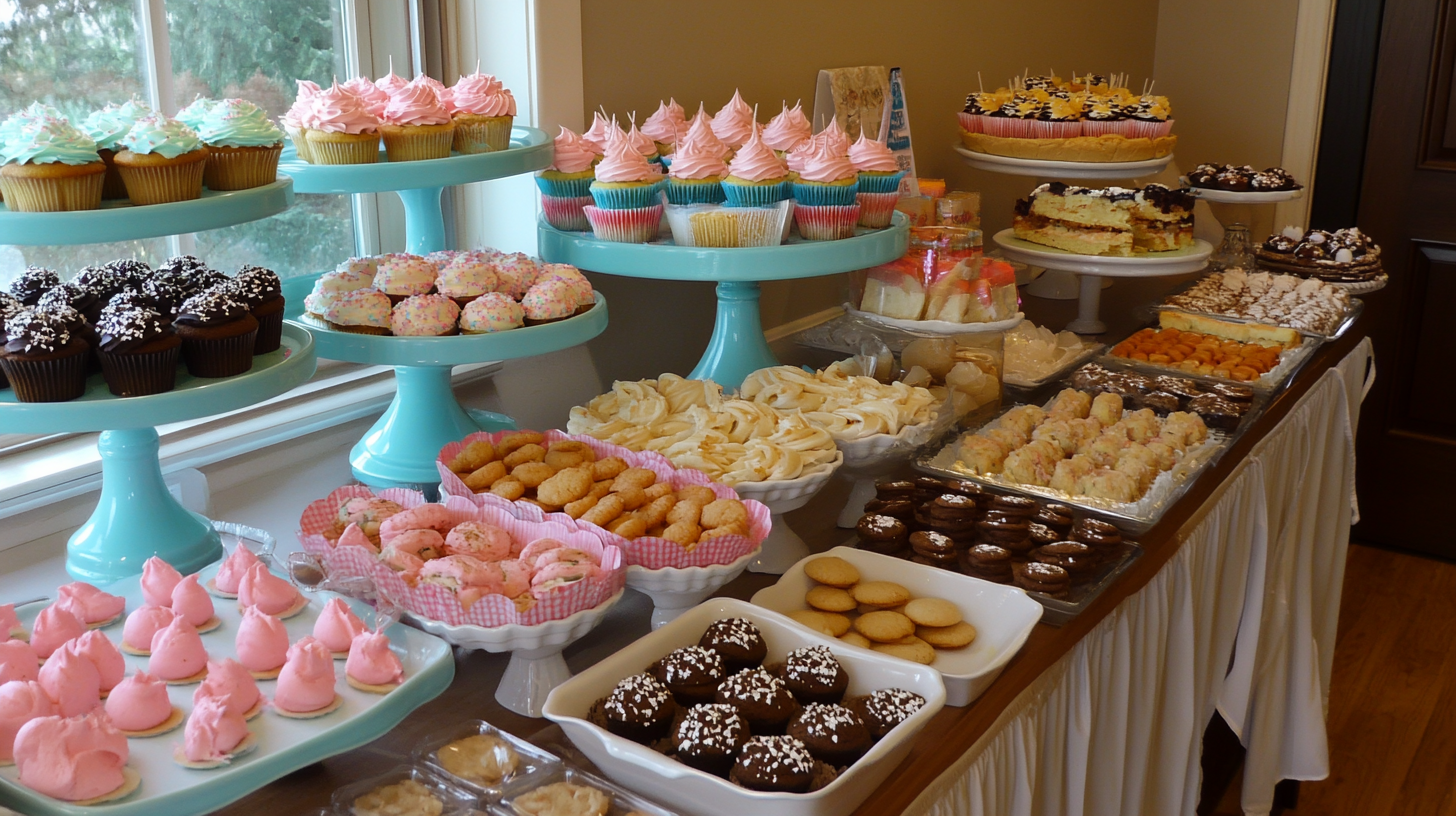 yardiebaby Baby Shower Dessert Buffet a mix of cakes cupcakes 7da14065 7cad 4926 909d 7ed3549c5dcd 1