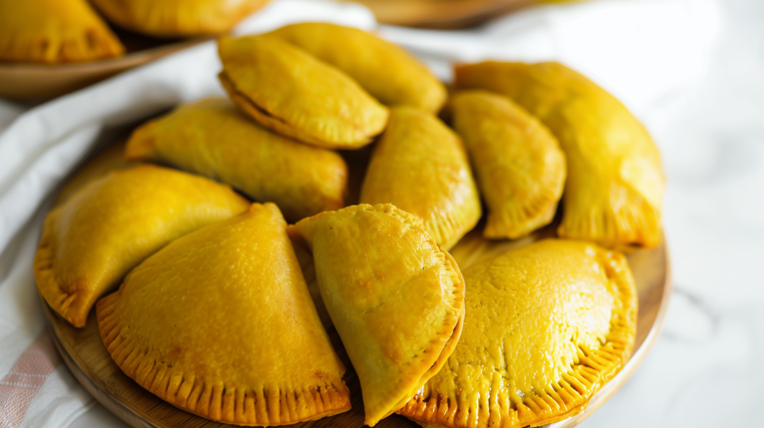 yardiebaby A close up photo of an African empanada vibrant yell 75910c32 cbae 44cf a68d 367edab73c8b