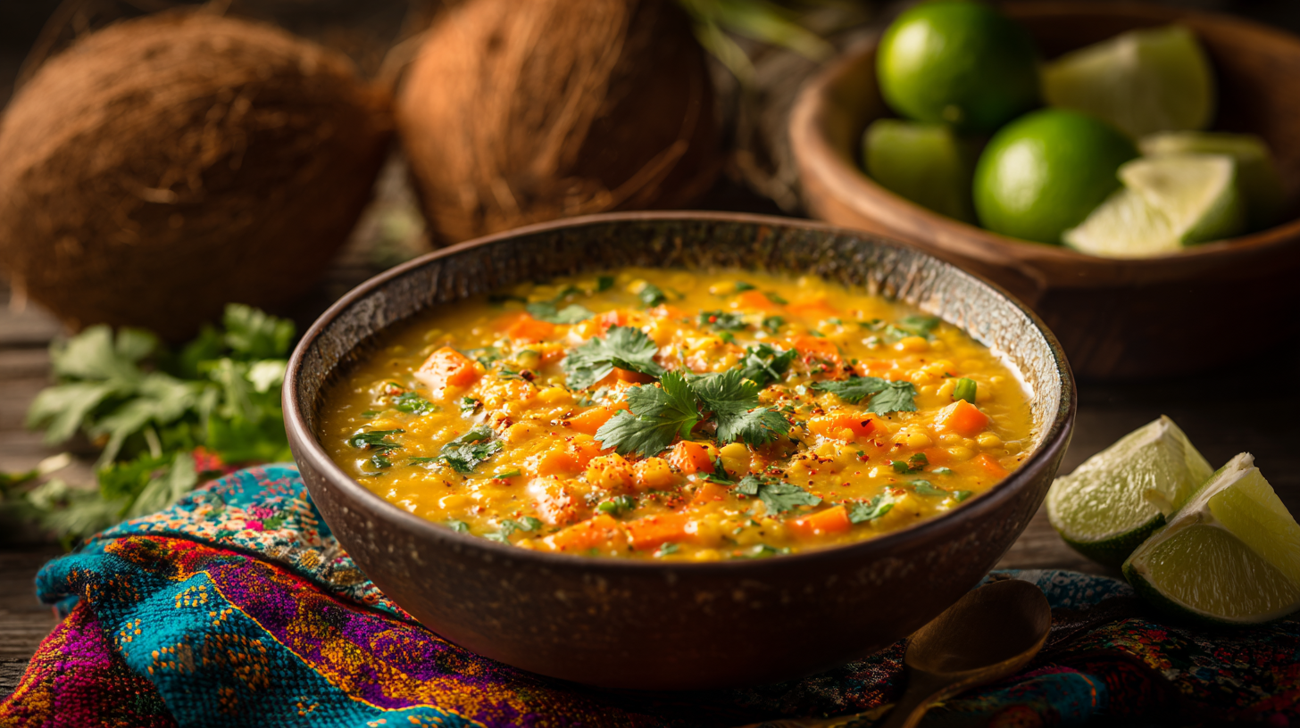 yardiebaby A steaming bowl of creamy coconut curry lentil ste 83c6e22e 9f3a 4799 82fe aad2cb1aaa78 1