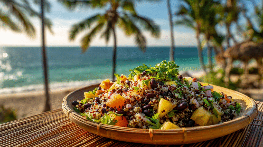 yardiebaby A beautifully plated island inspired quinoa salad 98a25a75 1e80 4100 bdec 30955e08eb51 1
