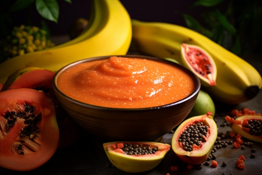 sure Papaya and Banana Puree Recipe 227 0