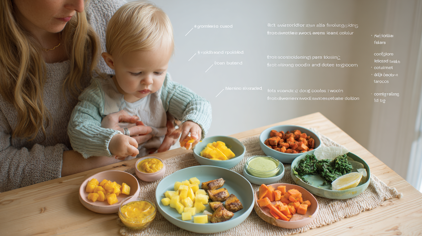 Parent and child exploring colorful fresh foods together during systematic palate expansion journey