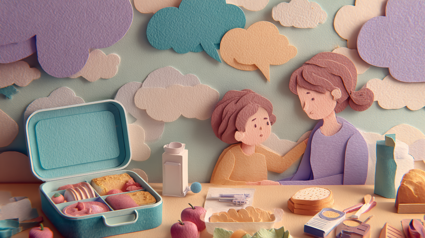 Parent comforting child dealing with food allergy bullying and building emotional resilience together