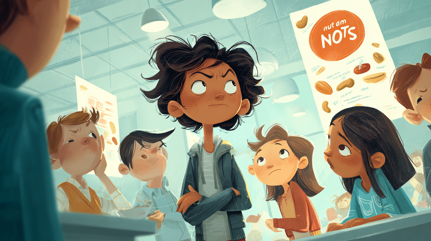 Child learning self-advocacy skills and building confidence in managing food allergies at school