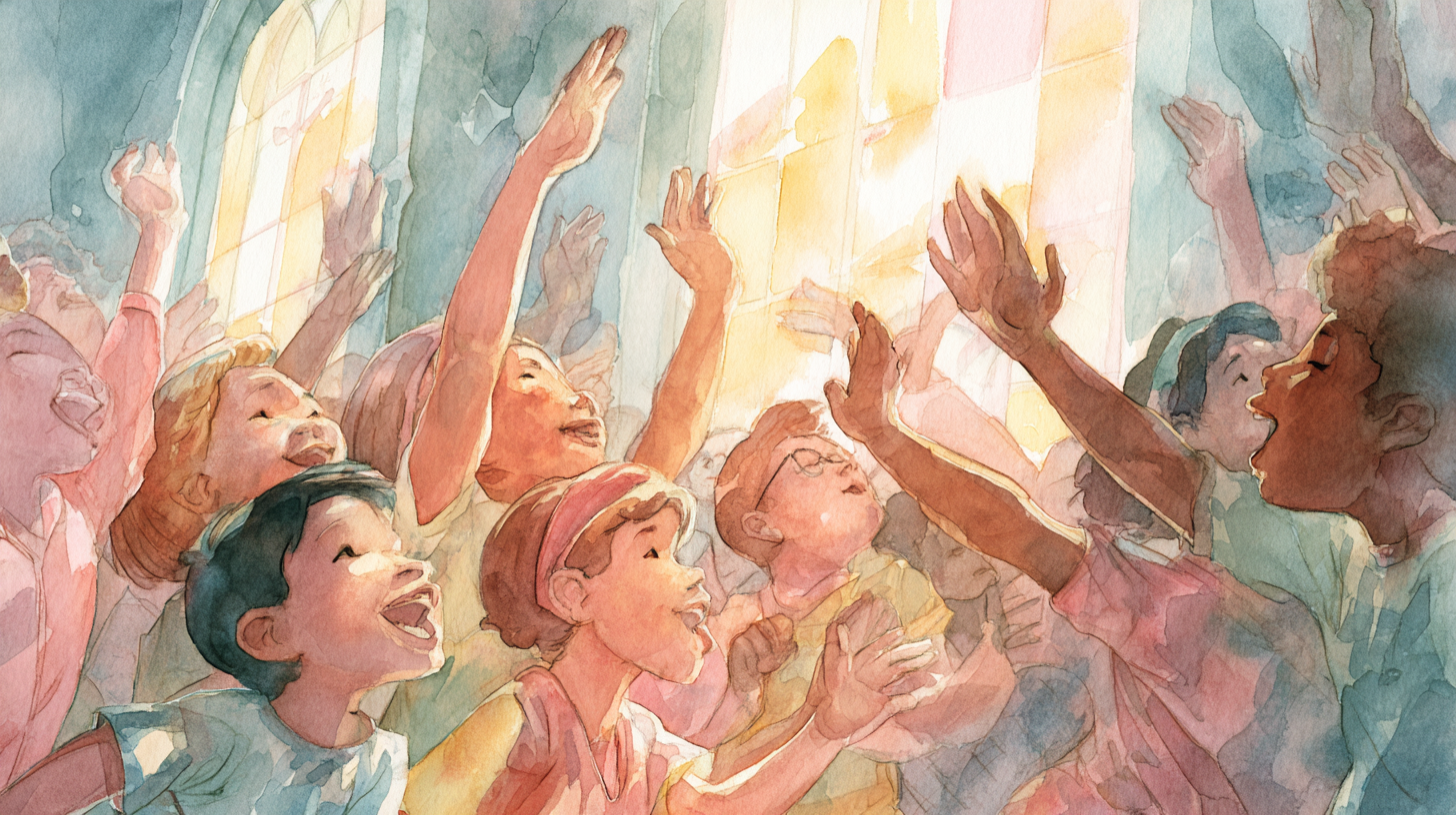 Children participating in an energetic group game during a classroom celebration, showing pure joy and inclusion.