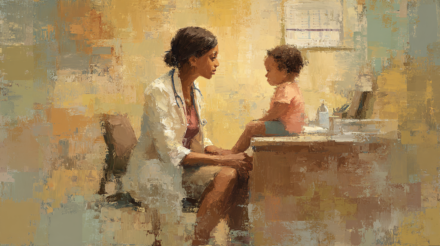 Parent seeking professional help for baby feeding challenges consultation with healthcare provider