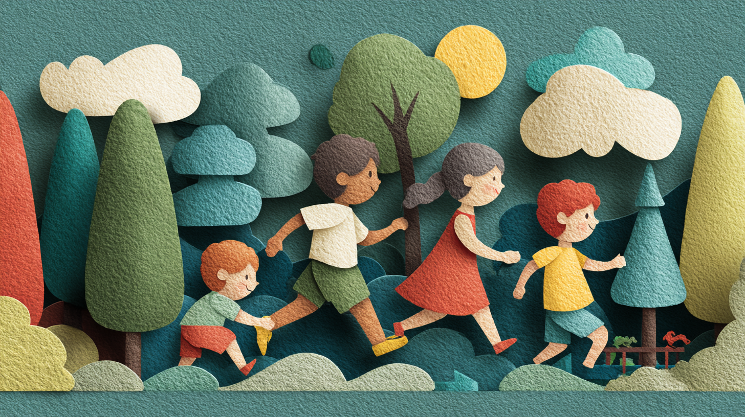 Diverse children at different developmental stages playing together, showing the wide range of normal development