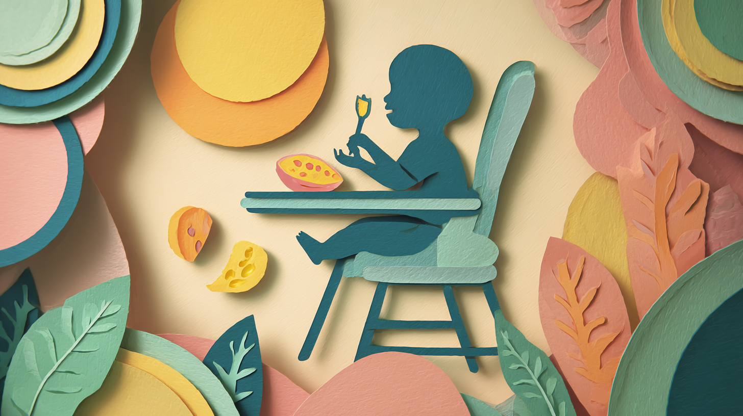 Messy toddler self-feeding while parent stays calm and connected