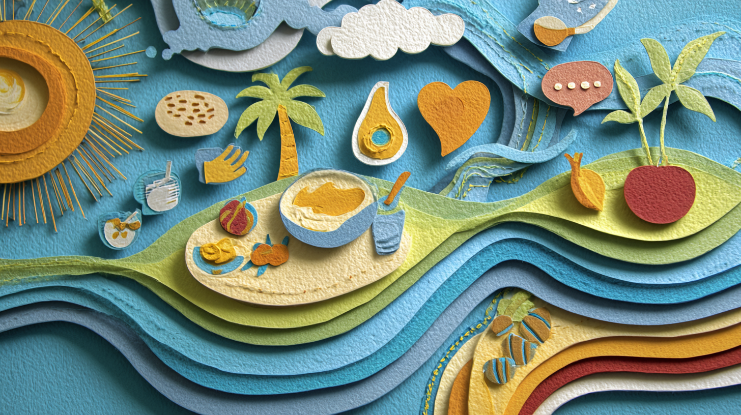 Family enjoying a colorful Caribbean-inspired baby-friendly meal together