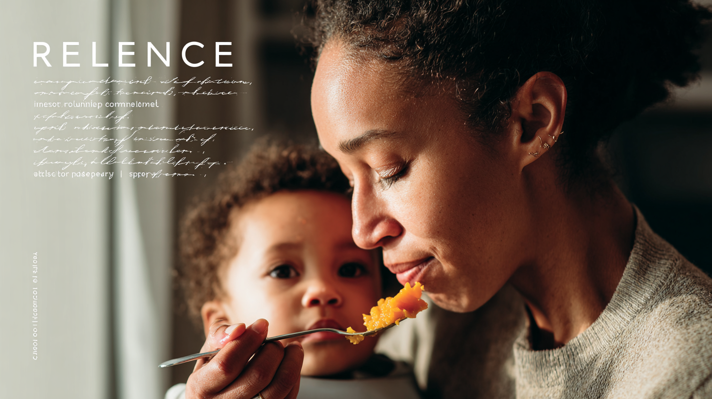 Parent feeding baby while reflecting on personal growth through the feeding journey