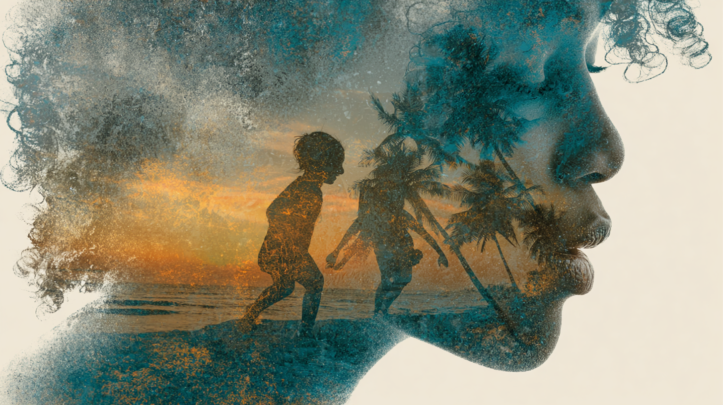 Happy Caribbean family enjoying time together at home with relaxed parenting