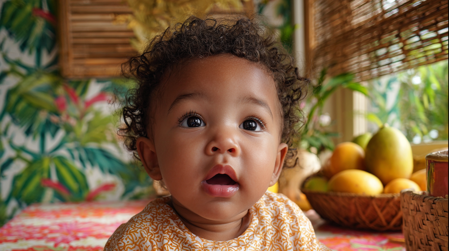 Baby experiencing mixed texture sensitivity while eating, showing natural gagging response to dual-texture foods
