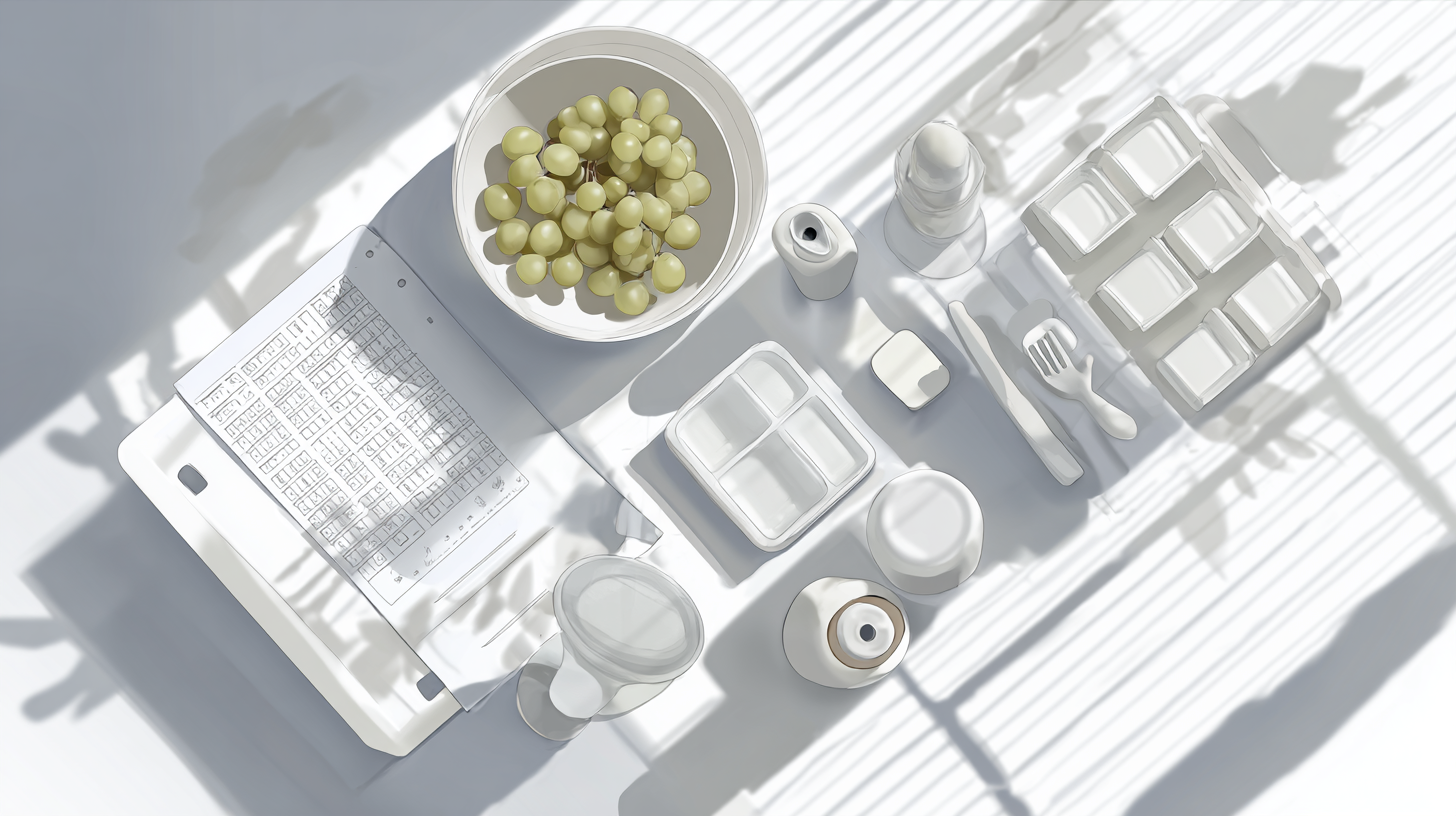 Organized feeding station showing safely prepared foods, emergency contacts, and posted feeding guidelines