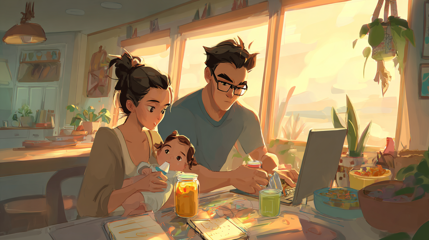 Modern parents embracing flexible baby feeding approaches with confidence and joy