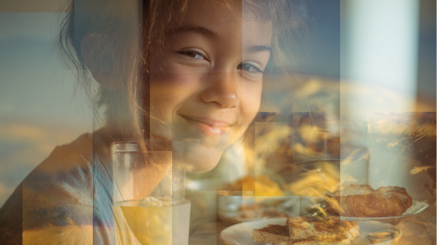 A diverse array of simple, nutritious meals showing that feeding doesn't have to be perfect