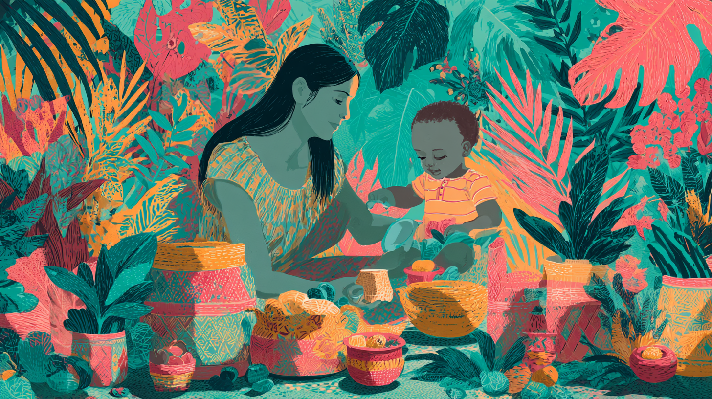 Occupational therapist working with infant on feeding skills during therapy session