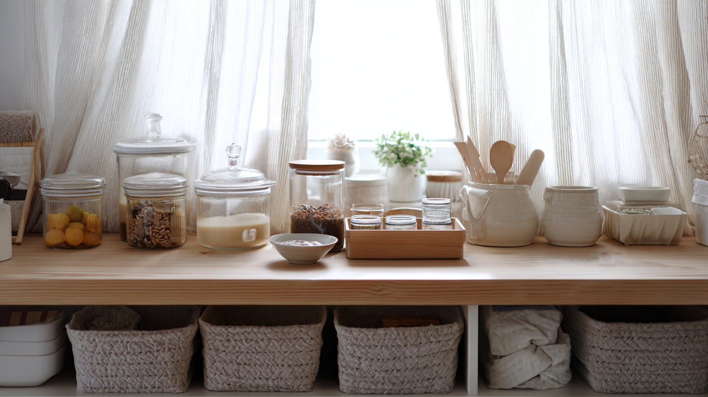 Organized baby food preparation station with fresh ingredients and storage containers