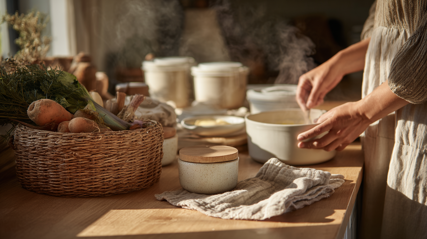 Parent preparing and storing homemade baby food safely in kitchen with proper containers and labeling